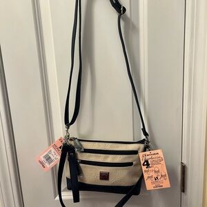 Chic Cream and Black Crossbody Bag